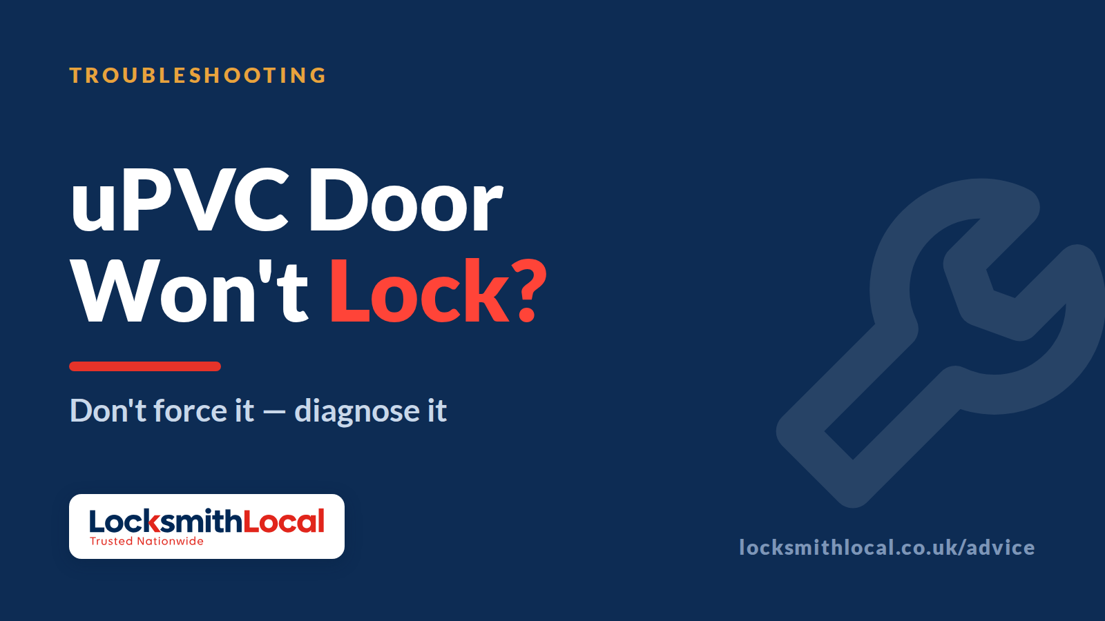 uPVC Door Won't Lock or Handle Won't Lift? What's Wrong and How It's Fixed