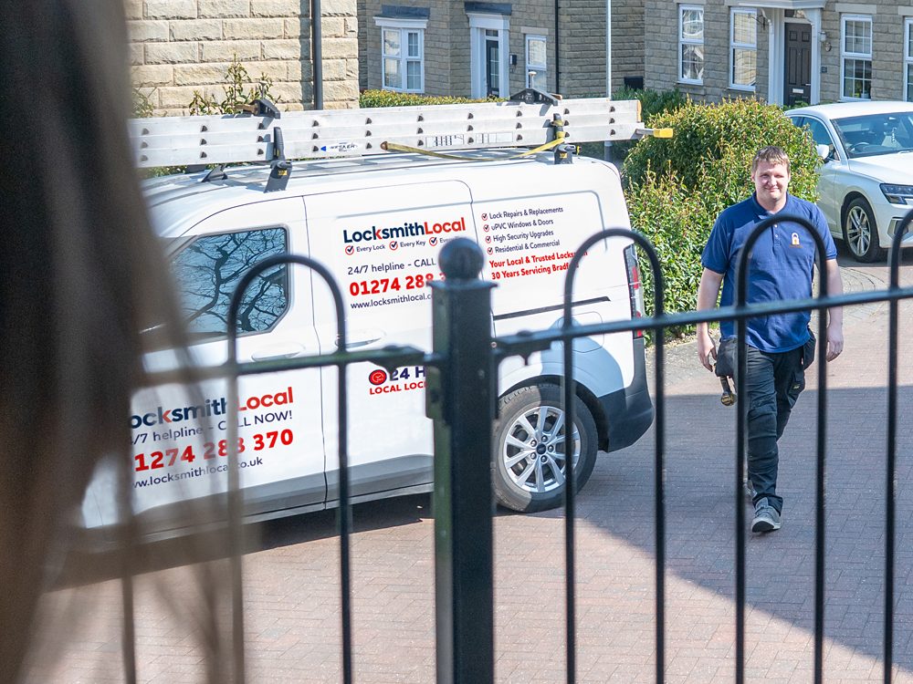 Danny arriving to help in Bradford
