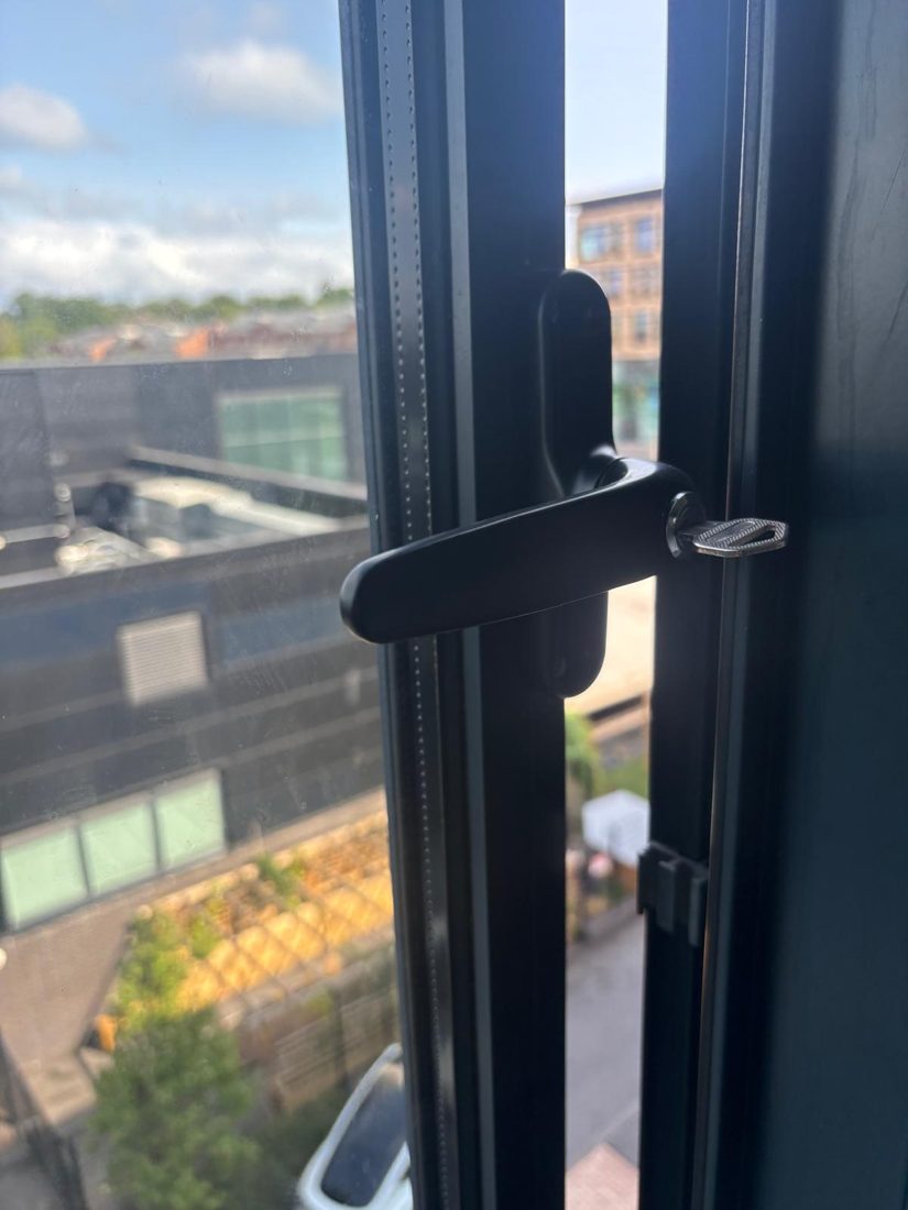 Non-destructive entry to aluminium window on a flat — Lockout in Halifax by LocksmithLocal