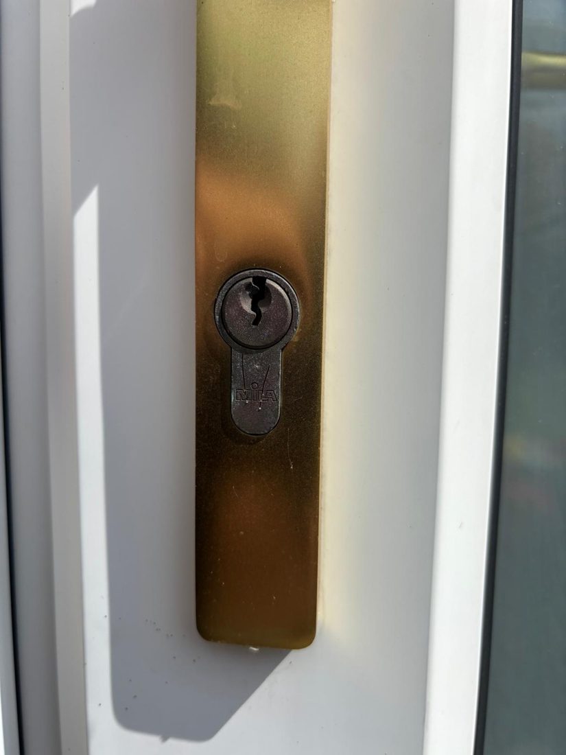 Locked out -Lost keys to patio door gain entry and replaced both euro cylinder — Keyed Alike Pair Fitted — Lockout in Halifax by LocksmithLocal