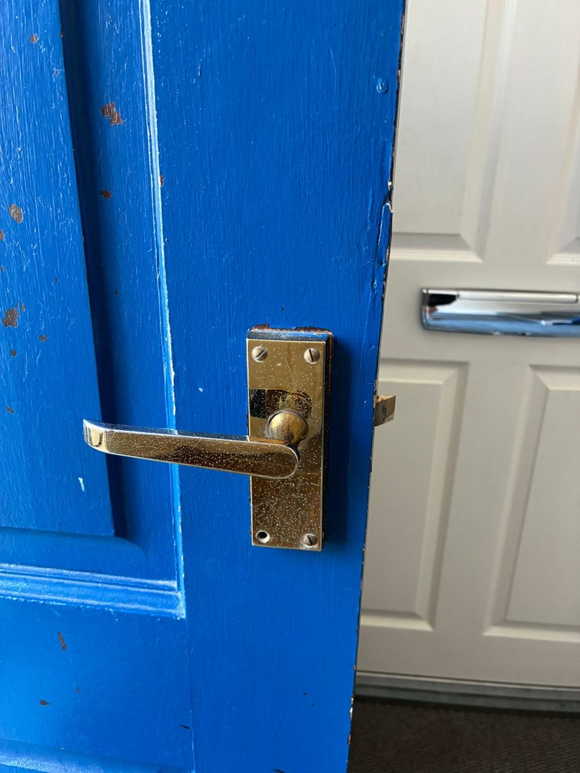 Handles replaced on wood door — Lock Change in Halifax by LocksmithLocal