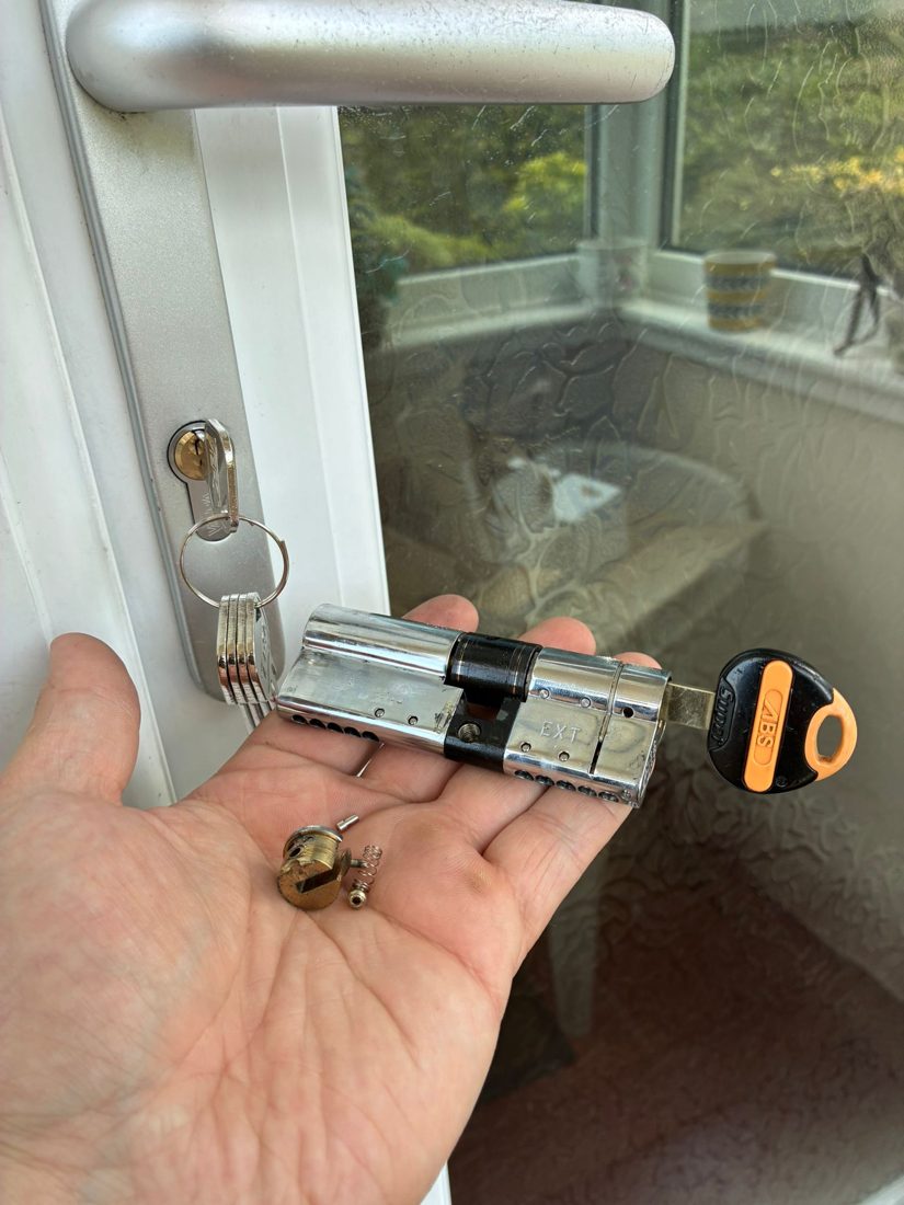 Broken cylinder replaced on uPVC door — Lock Upgrade in Halifax by LocksmithLocal