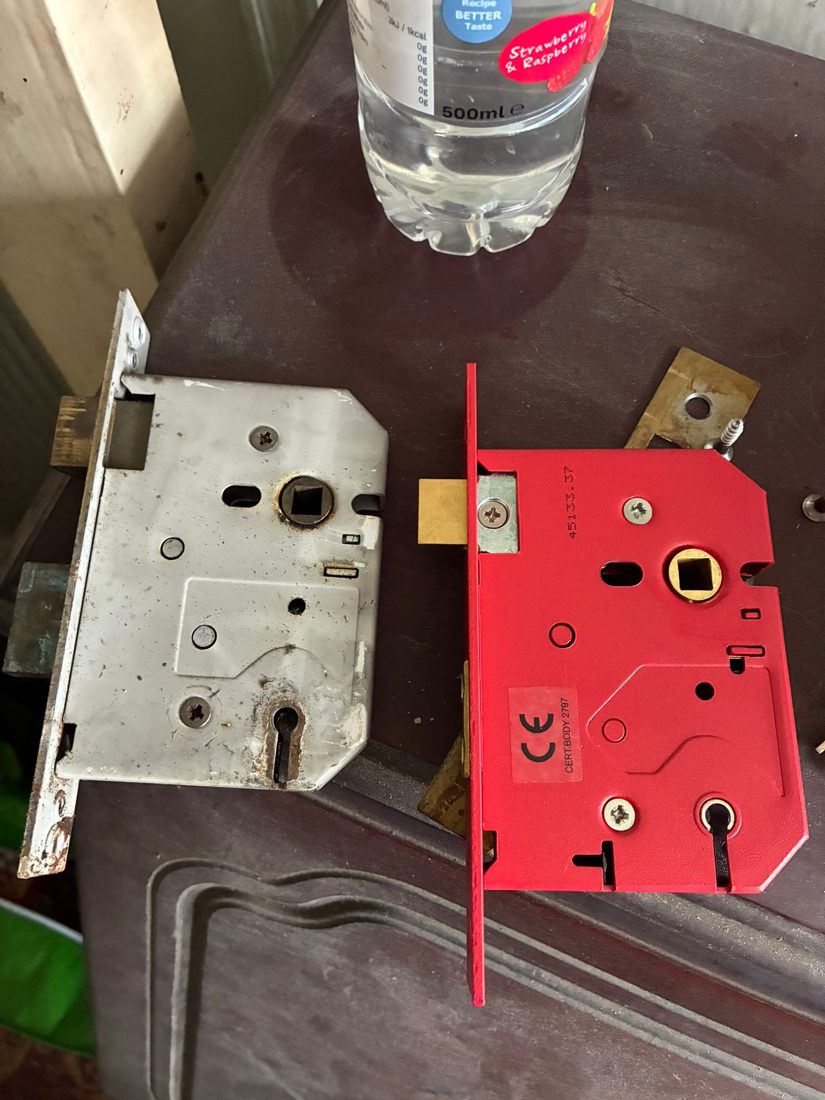 Faulty mortice lock replaced on wood door — Lock Change in Halifax by LocksmithLocal