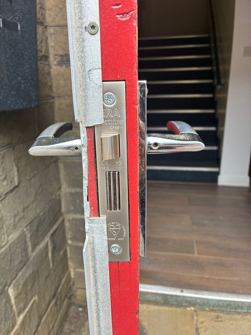 Faulty sashlock replaced on wooden double doors — Lock Change in Halifax by LocksmithLocal