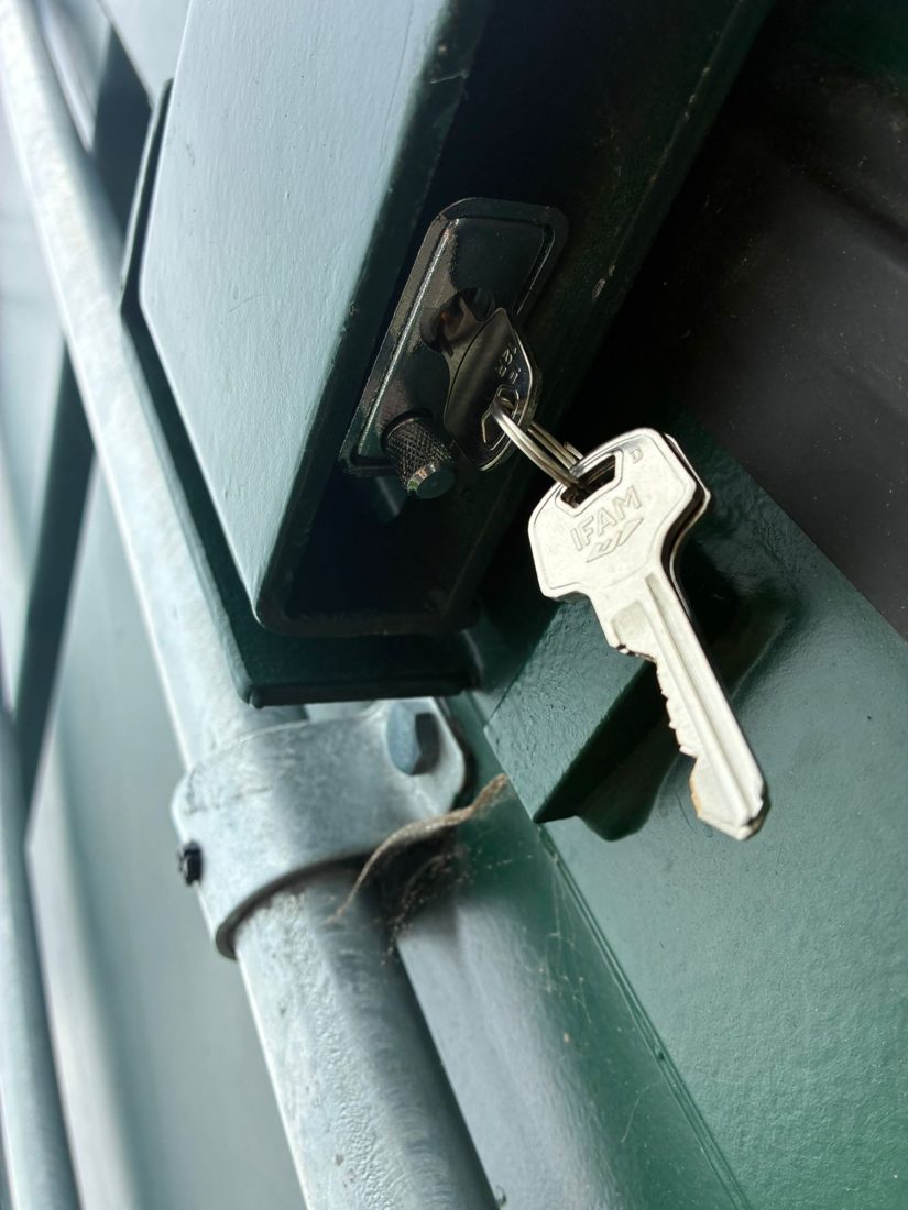 Lists keys gain entry and replaced padlock on container — Lockout in Halifax by LocksmithLocal