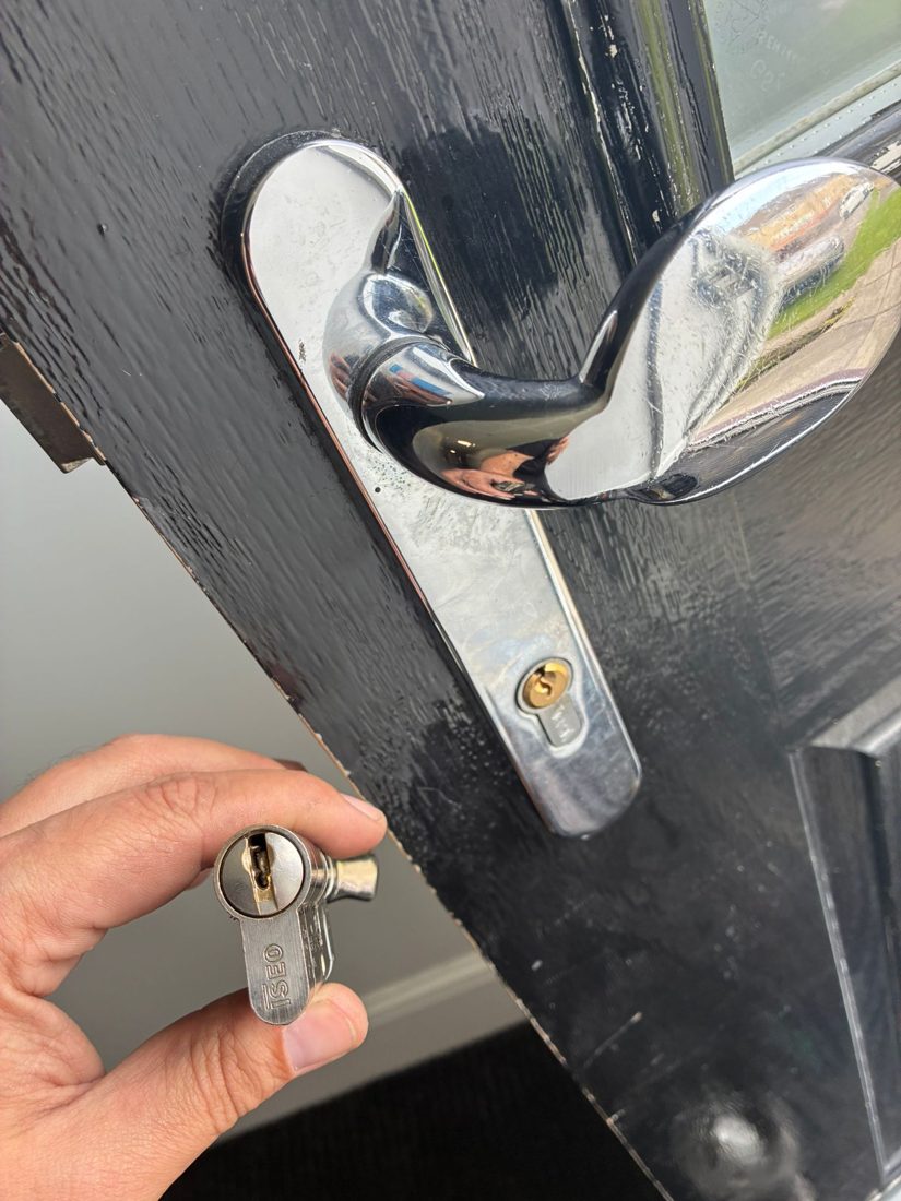 Faulty cylinder replaced on composite door — Lock Upgrade in Halifax by LocksmithLocal