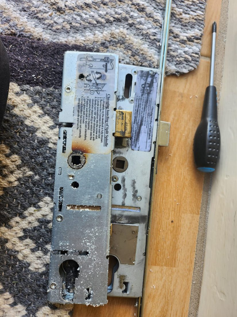 Replaced the faulty gearbox on the back uPVC door — uPVC Repair in Halifax by LocksmithLocal