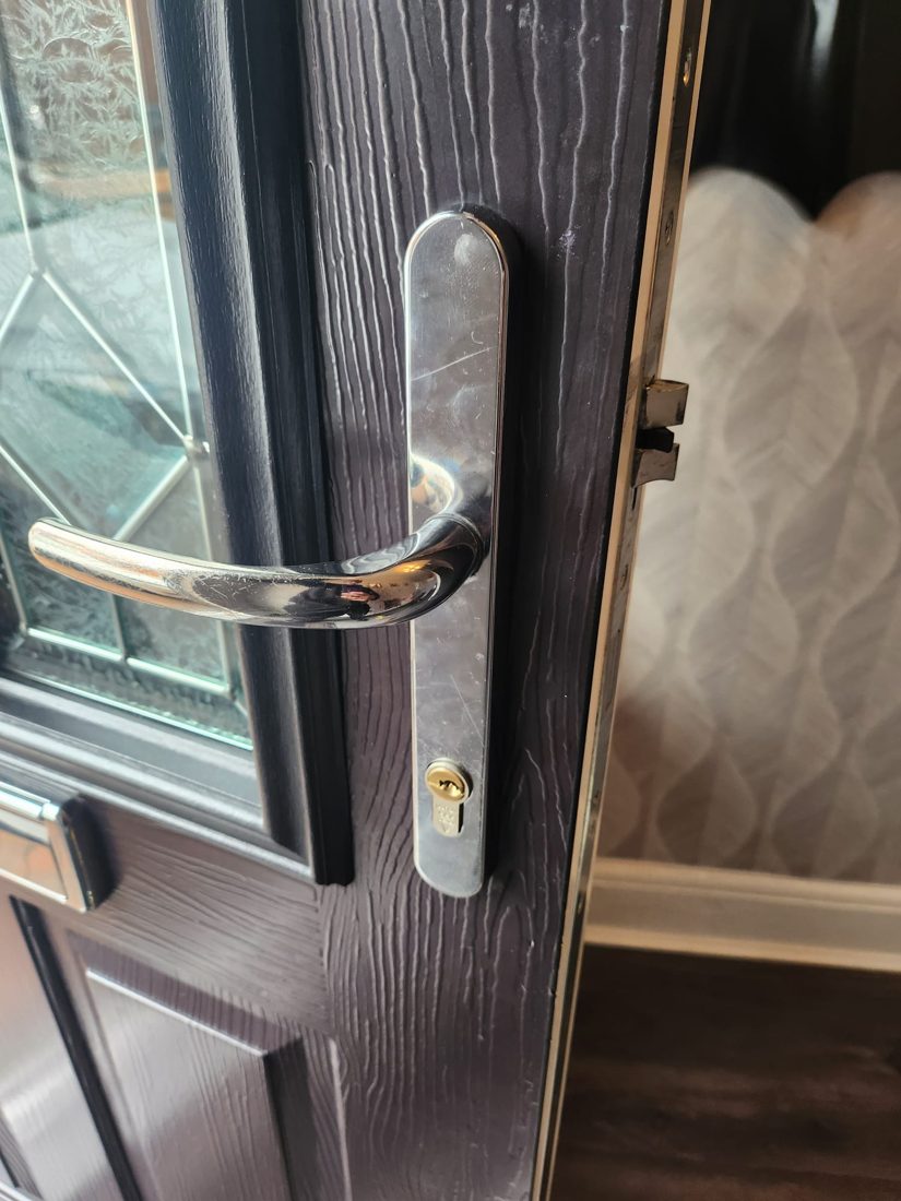 Non-destructive entry on front composite door and replaced the faulty gearbox — Lockout in Halifax by LocksmithLocal