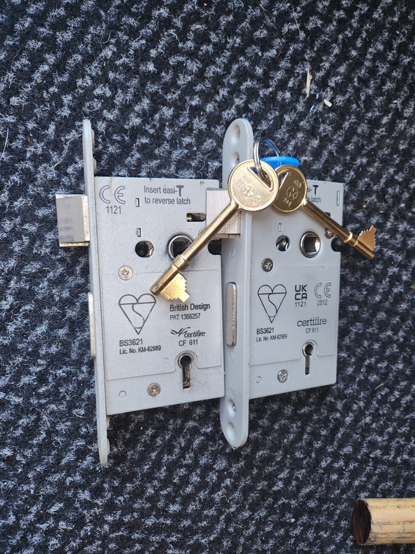 Replaced the easi t on the side wooden door and a era fortress and rim cylinder on the back wooden door — Lock Upgrade in Halifax by LocksmithLocal
