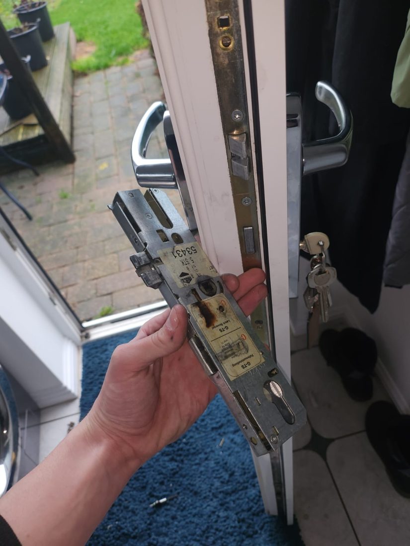 Replaced the faulty handles euro cylinder and gearbox on the back uPVC door — uPVC Repair in Halifax by LocksmithLocal