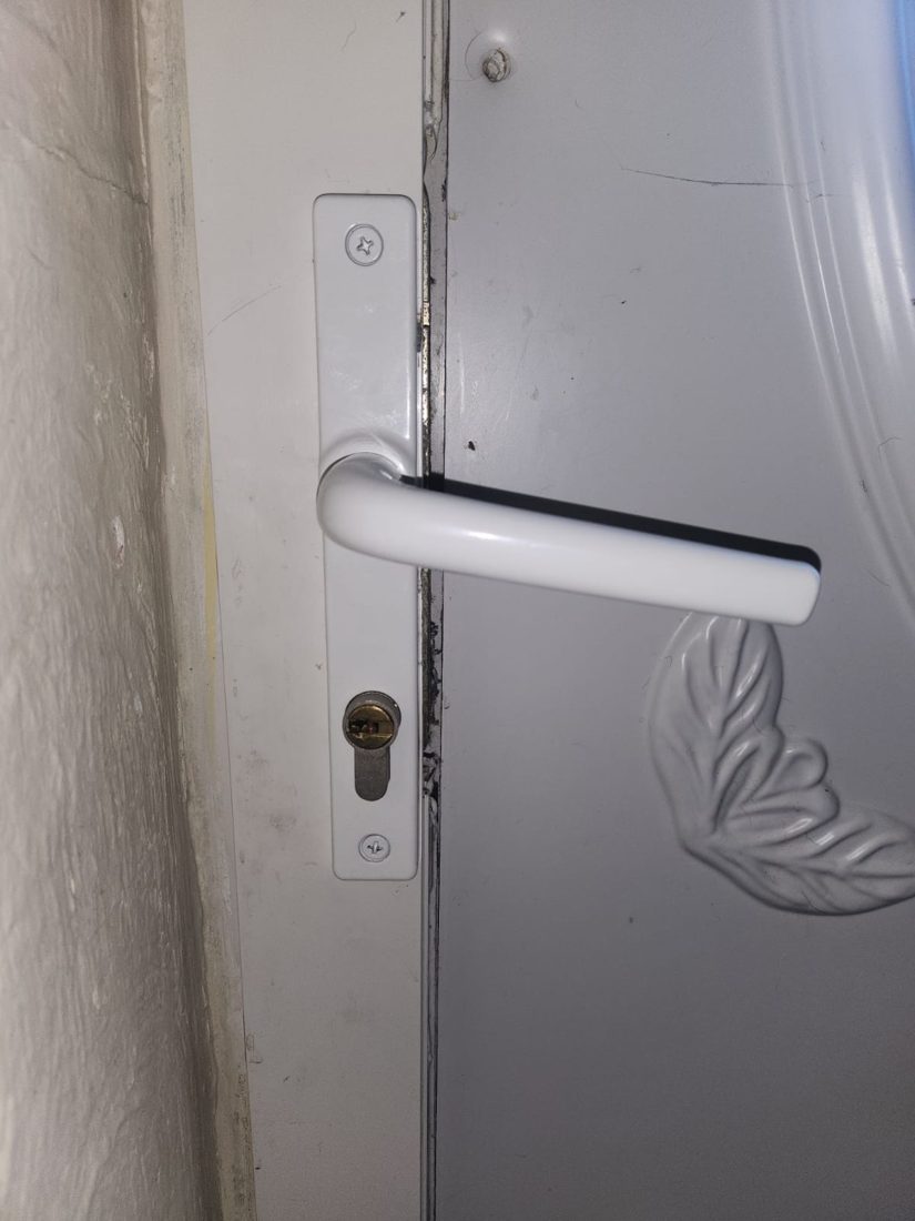 High-security euro cylinder and handles replaced on the back uPVC dood — Lock Upgrade in Halifax by LocksmithLocal