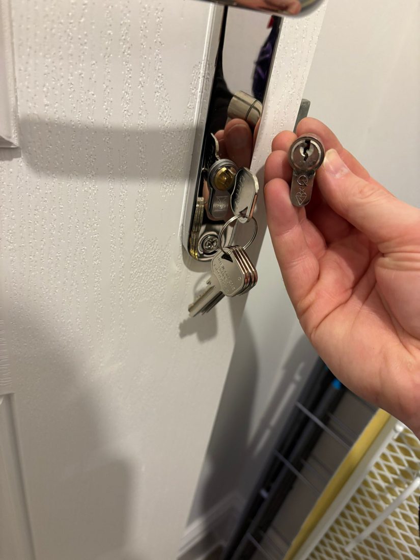 Gain entry for new homeowner and replaced with uni v euro cylinder — Lockout in Bradford by LocksmithLocal