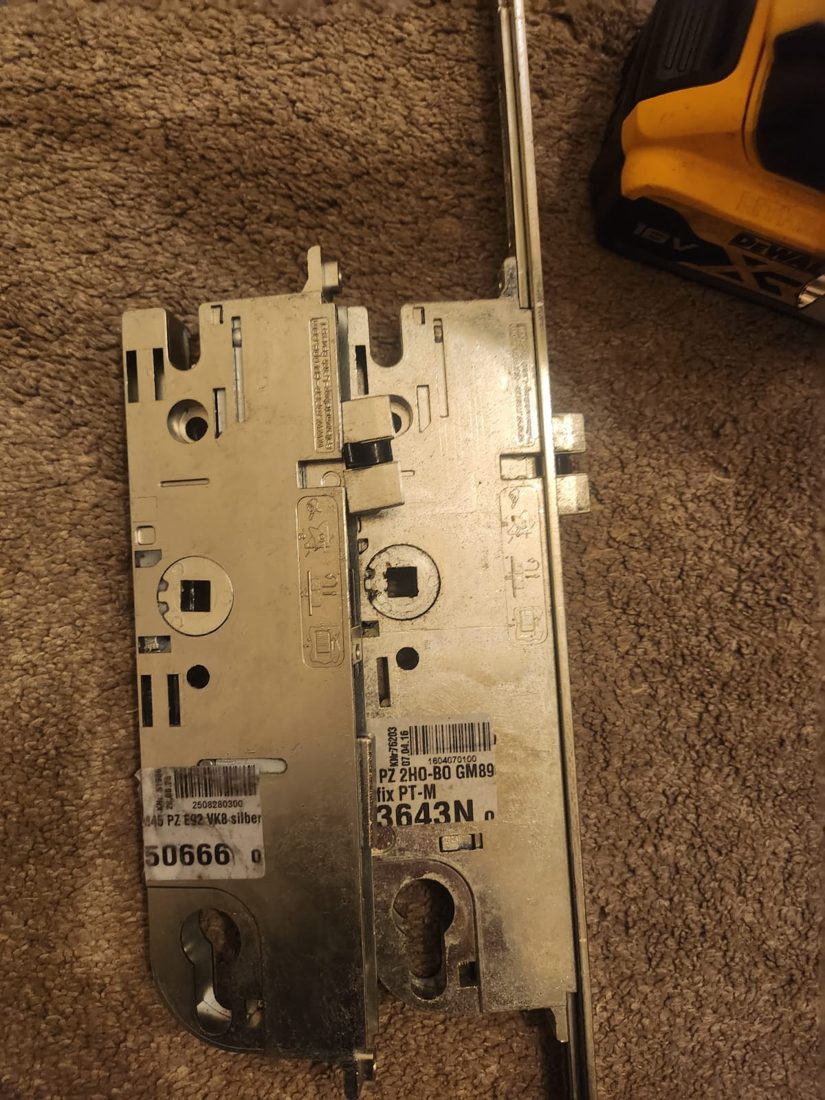 Faulty maco cts 45mm gearbox replaced on the back composite door — uPVC Repair in Halifax by LocksmithLocal