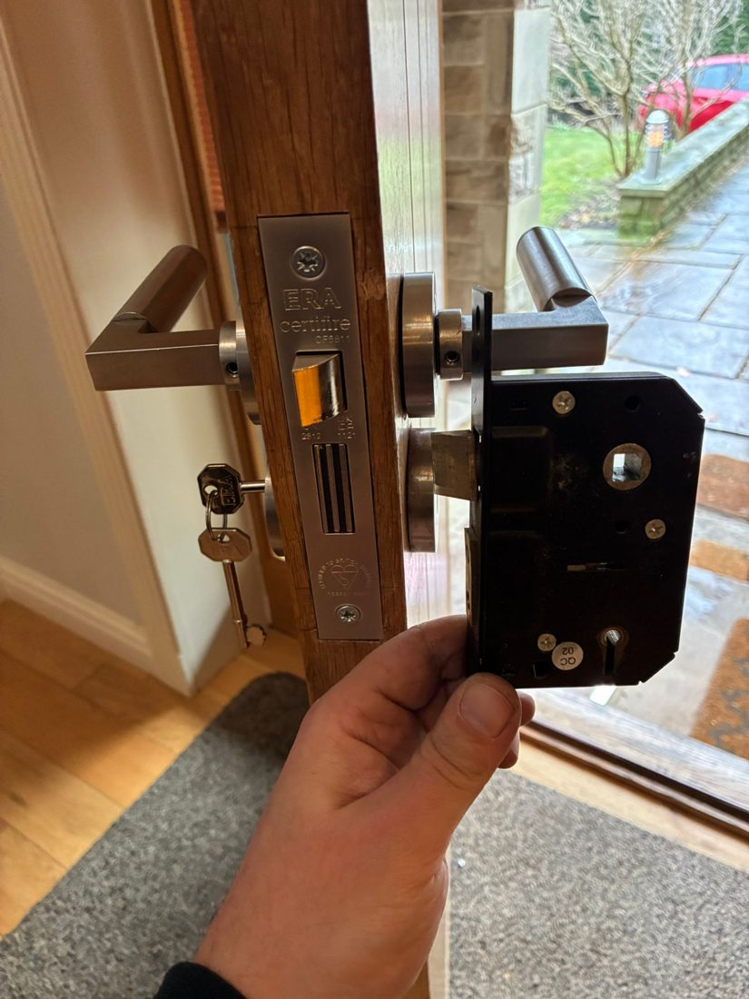 Cheap nasty mortice lock non BS gained entry and replaced with fortress BS in — Lockout in Halifax by LocksmithLocal