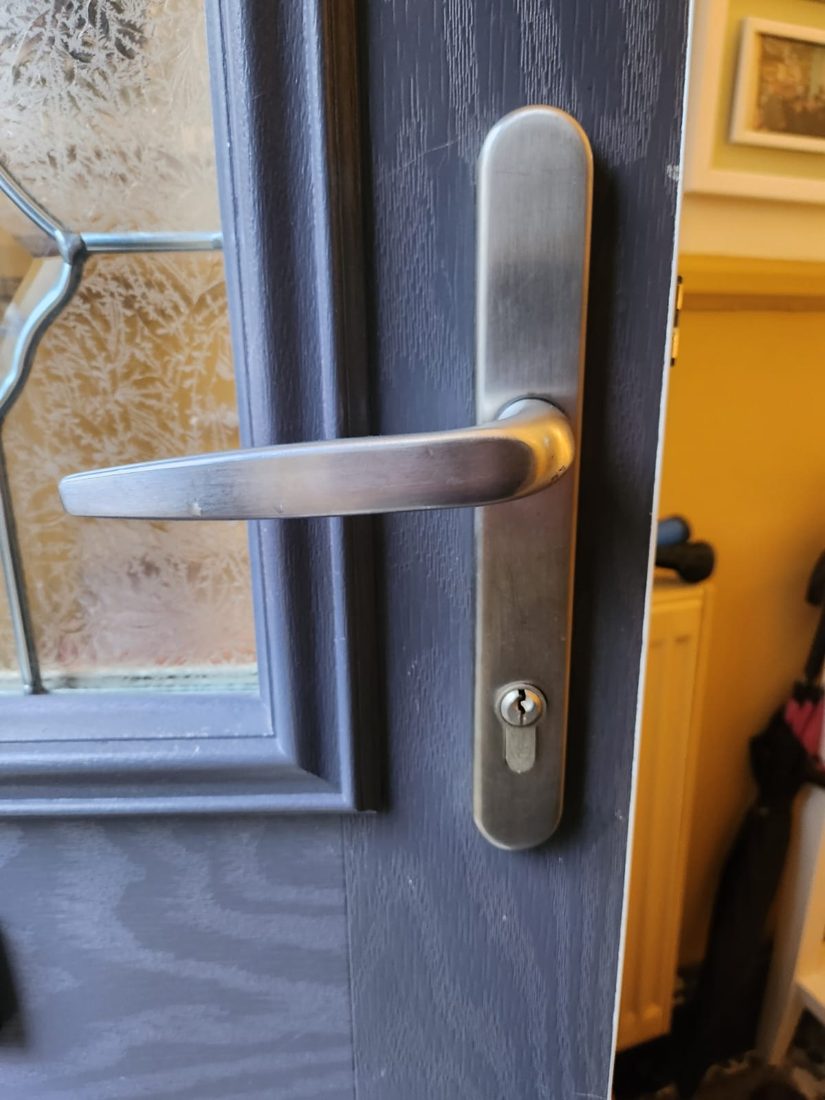 Replaced the lever on lever handles to a lever pad handle on the front composite door also replaced the euro cylinder — Lock Upgrade in Halifax by LocksmithLocal