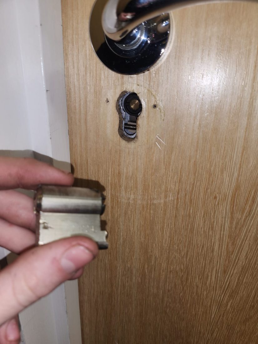 Lost key to euro mortice with half euro cylinder in it snapped and replaced — Lockout in Halifax by LocksmithLocal