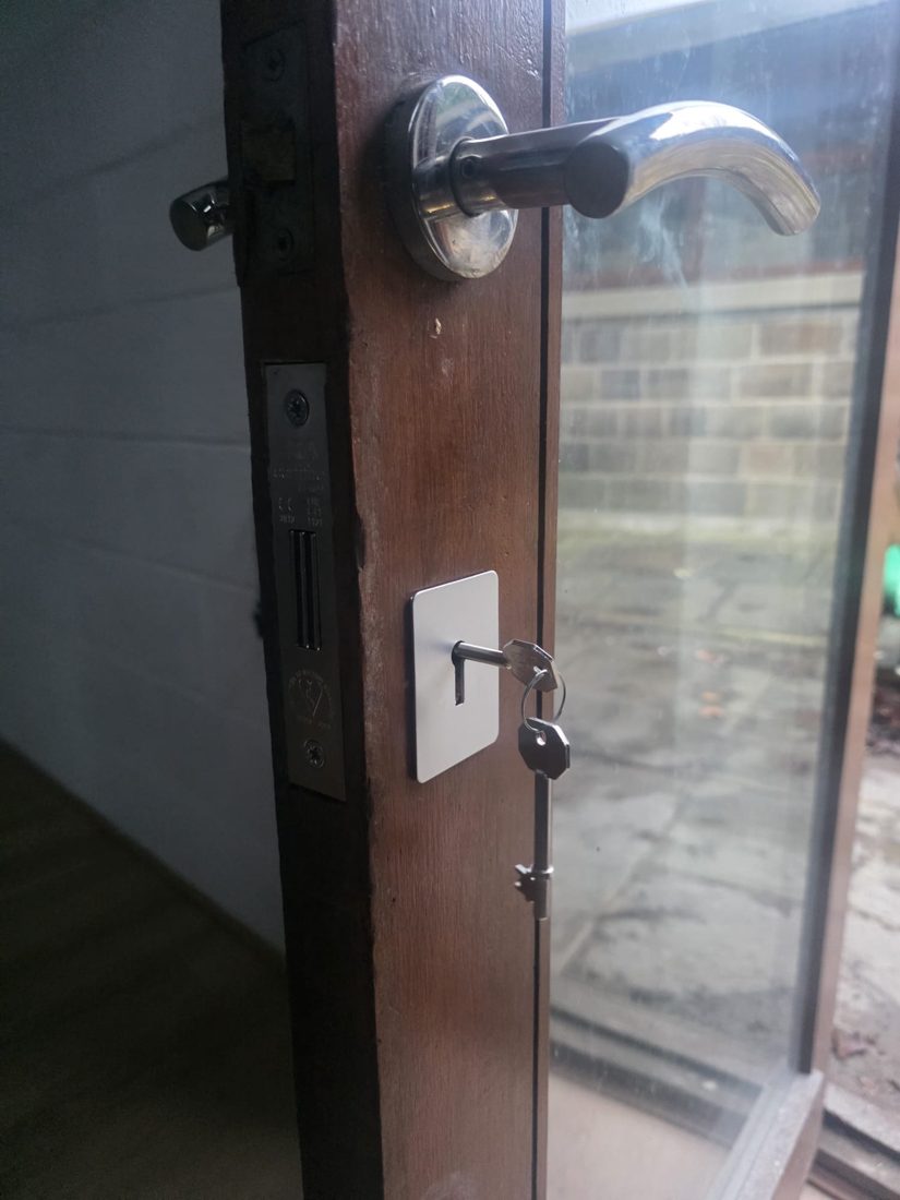 Lock replaced on wood door — Lock Change in Halifax by LocksmithLocal