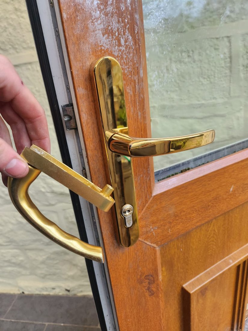 Replaced the broken handles and euro cylinder the side door — Lock Upgrade in Halifax by LocksmithLocal