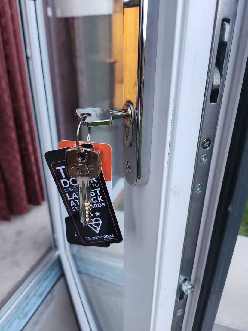 High-security euro cylinder replaced on the back uPVC door — Lock Upgrade in Halifax by LocksmithLocal