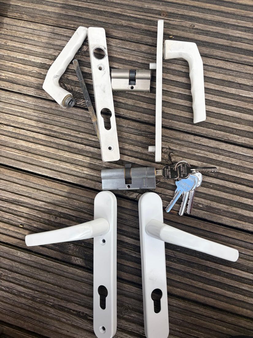 Euro cylinder and handles replaced o. The back single patio door — Lock Upgrade by LocksmithLocal