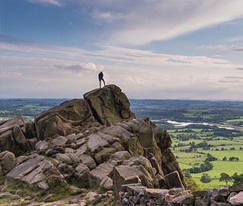 Gritstone moorland on the edge of Sheffield, where the city borders the Peak District