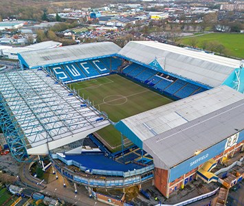 Hillsborough Stadium in Owlerton, home of Sheffield Wednesday Football Club since 1899