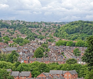 Housing in the Stocksbridge area, on the north-western edge of Sheffield