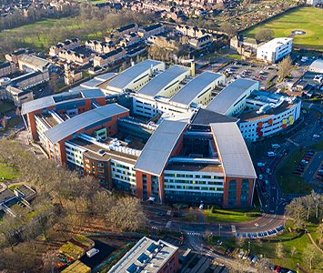 Pinderfields Hospital in Wakefield, the district's main hospital and a major local landmark and employer