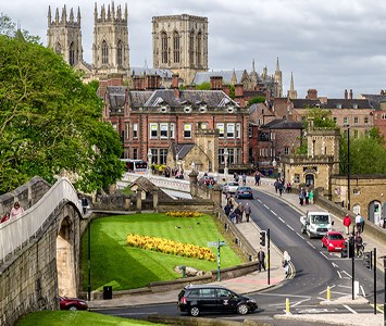 A view across the historic city of York
