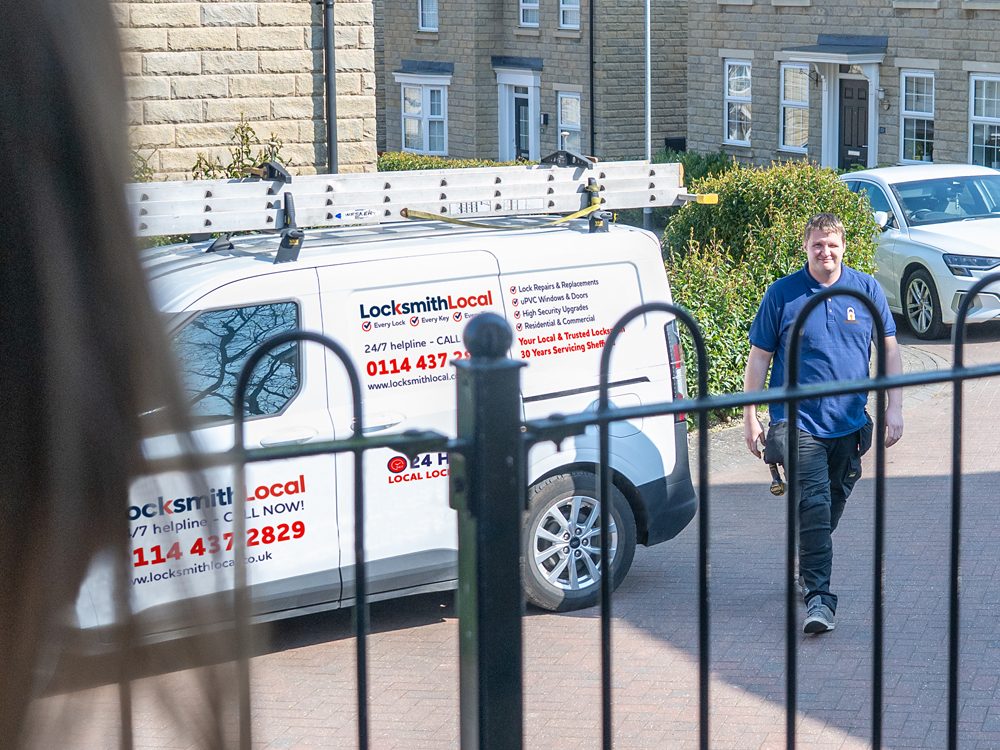 Danny's liveried locksmith van in Sheffield